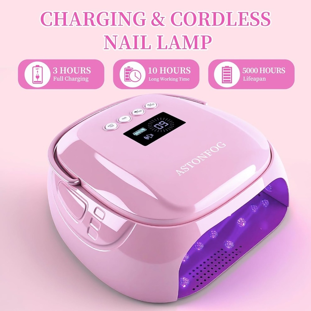 Lilac Purple Cordless Rechargeable UV LED Nail Dryer - Picture 3 of 15